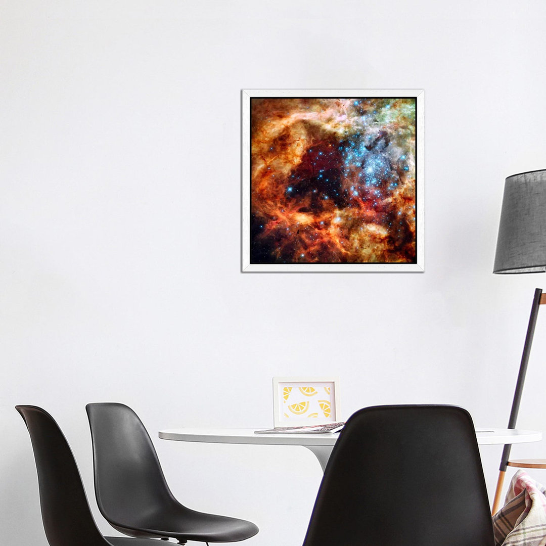 R136 Star Cluster (Hubble Space Telescope) - Floater Frame Print on Canvas