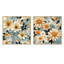 Evangélina - Ensemble de 2 collages floraux carrés-101853572-101853574