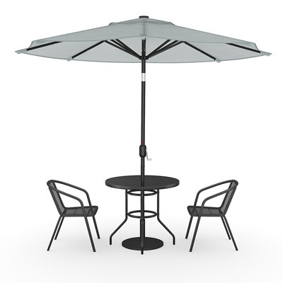 Braecona 2 - Person Patio Dining Set Round Table