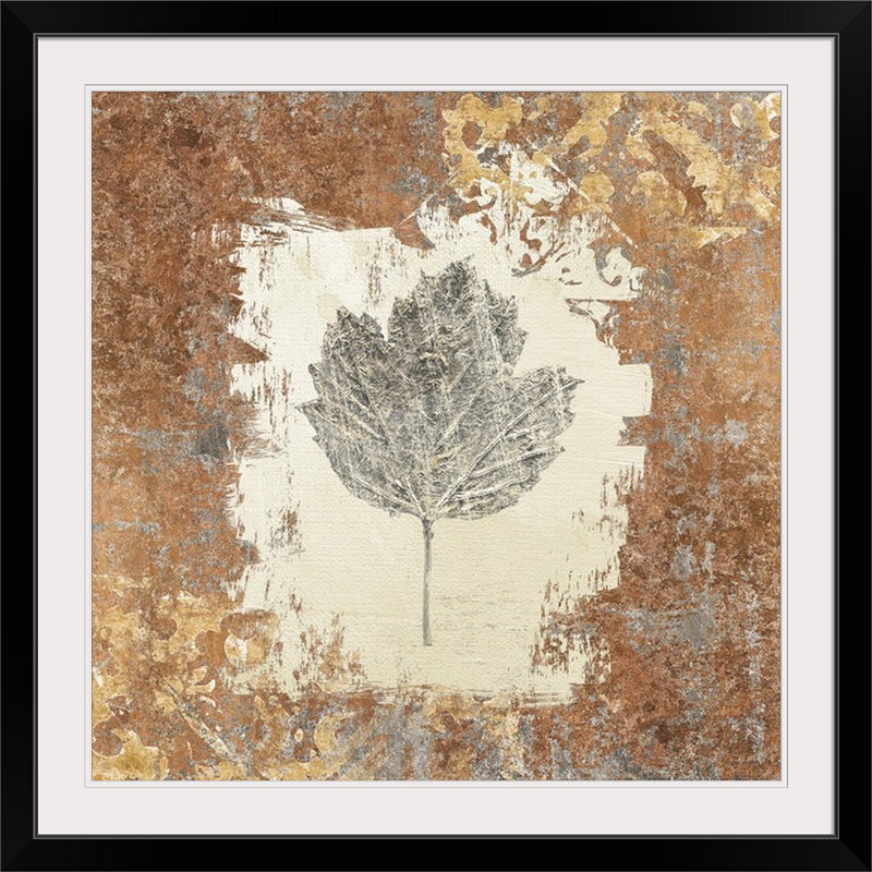 « v » avery tillmon, impression Gilded Leaf, Cadre noir, H 32 po x l 32 po x P 1 po