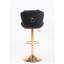Ensemble de 2 tabourets de bar réglables avec repose-pieds chromé et base pivotante-1059126477