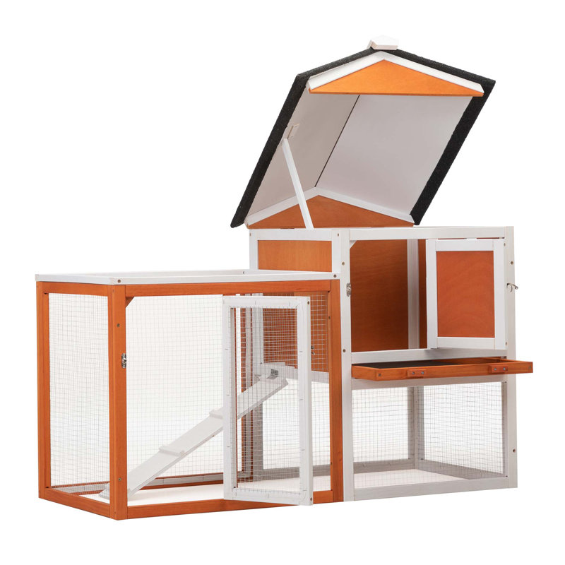 Maison pour animaux polyvalente en bois avec espaces séparés pour petits animaux