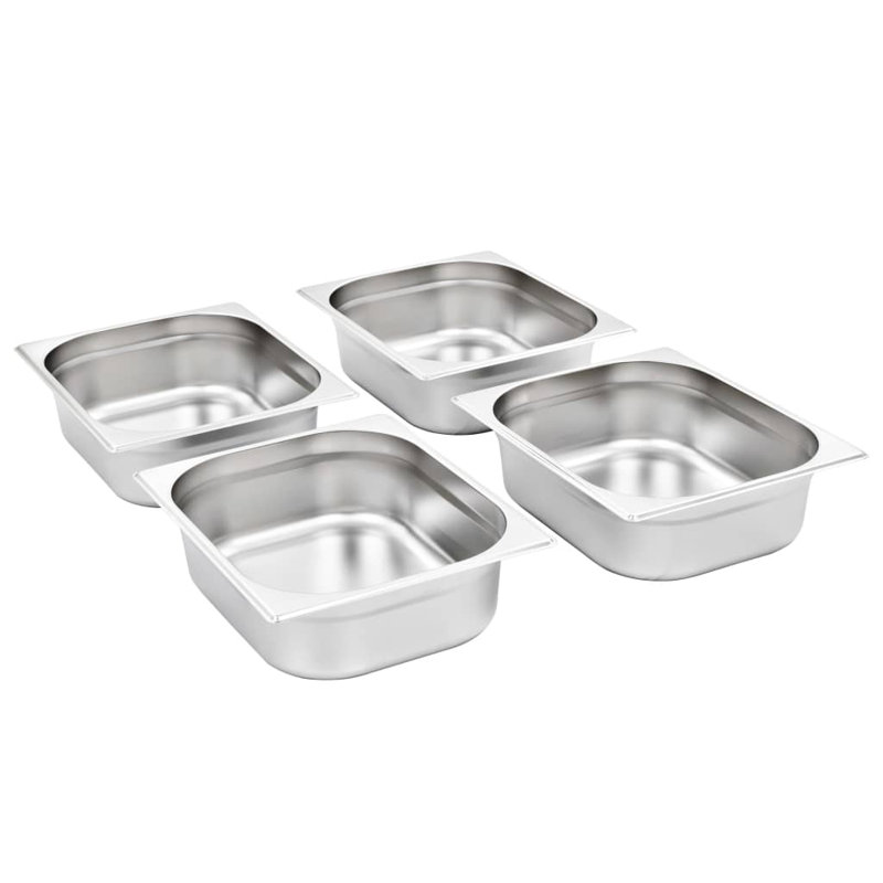 Stainless Steel Pan 2-4 L, 10cm H x 32.5cm W x 26.5cm D