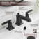 Widespread Double Handle 3 Hole Bathroom Faucet