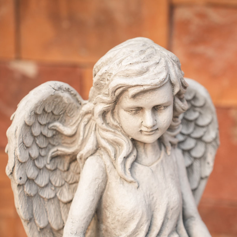 31.3"Angels & Cherubs MGO Garden Statue