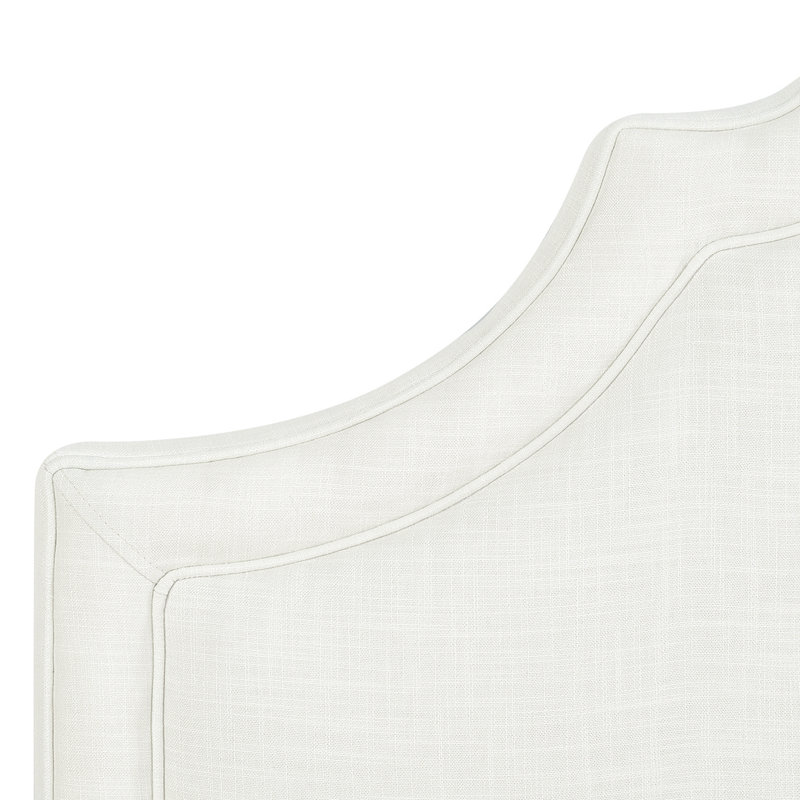 Crantor Upholstered Headboard, Anique White Woven, King