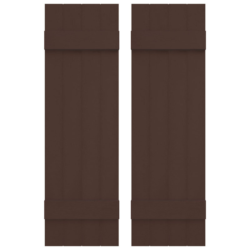 Builders Edge, volets sur mesure TailorMade jointés, volets Board-n-Batten, avec volets à volets, Vert minuit, 45"