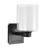 Oslo 1 - Light Dimmable Matte Black Armed Sconce