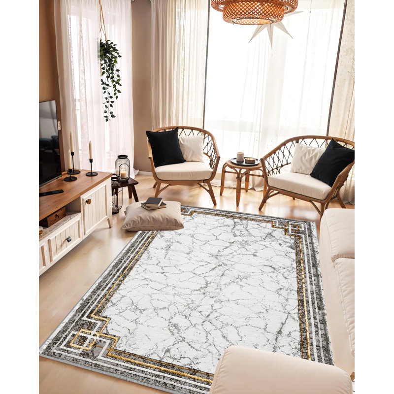 Abstract Flow Tabernash Rug Contemporary Modern Carpet For Living Room, Runner 2'8" x 8'2"