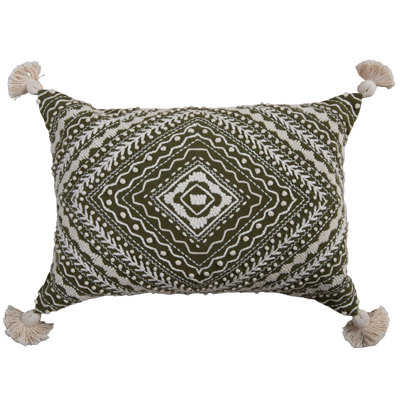 100% Cotton Poly Filled Throw Pillow