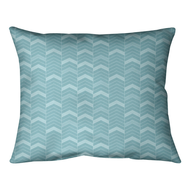 Coussin Rhonda, Duvet / Plumes, H 10 po x l 14 po, Bleu sarcelle