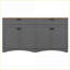 Meuble télé avec 2 tiroirs Tablettes réglables pour téléviseurs de 70 po | Gris | Gammes de téléviseurs-574573366