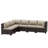 6-Piece All-Weather HDPE Wicker L-Shaped Patio Sectional Sofa Set With Cushions-2037737462