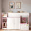 Lit mezzanine moderne avec maisonnette et rangement-586921908