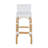 Estella 30 in. Seat Height Rattan Low Back Bar Stool, Smooth White-1865252135-1865252134