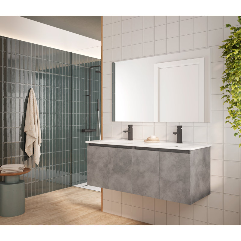 Meuble-lavabo de salle de bain Collection MALIBU par DAX, Ciment