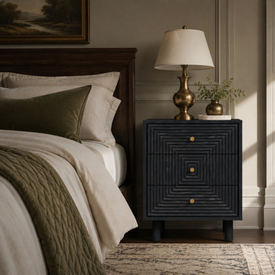 18.7" Nightstand with 3 Drawers