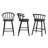 Wilson Solid Wood 24'' Curved Back Design Counter Height Stool-658805616