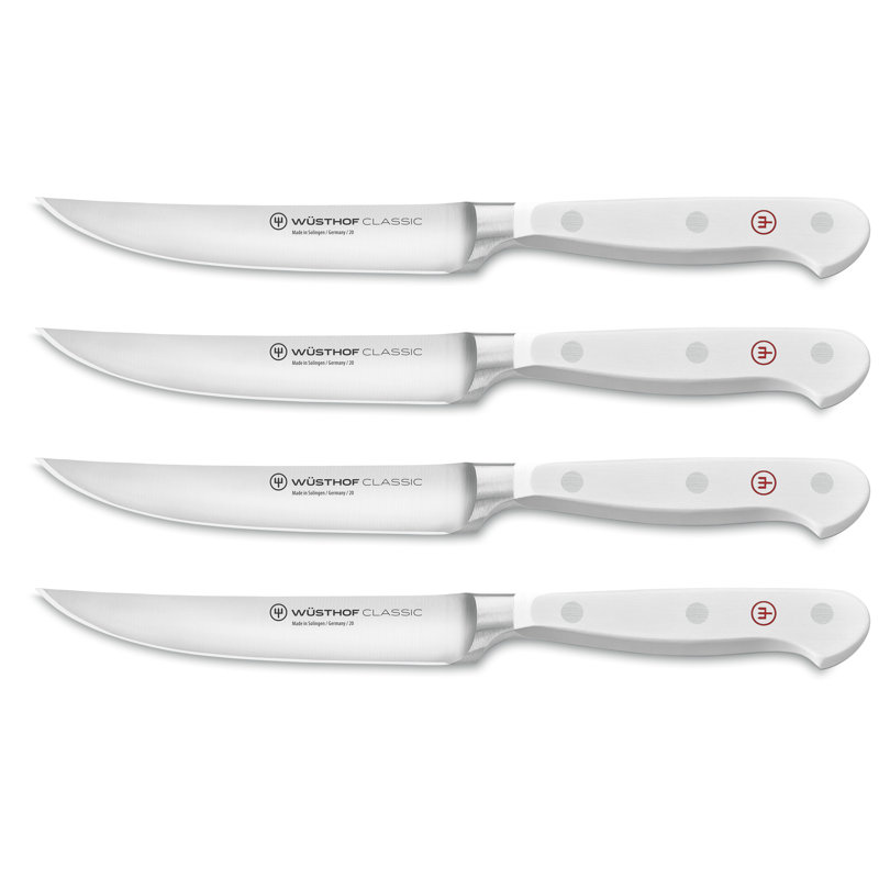 WÜSTHOF Classic 4-Piece Steak Knife Set, White