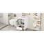 Meuble-lavabo de 20 po avec lavabo - matériau d'armoire blanc et armoire de rangement pratique en céramique, poignée platine