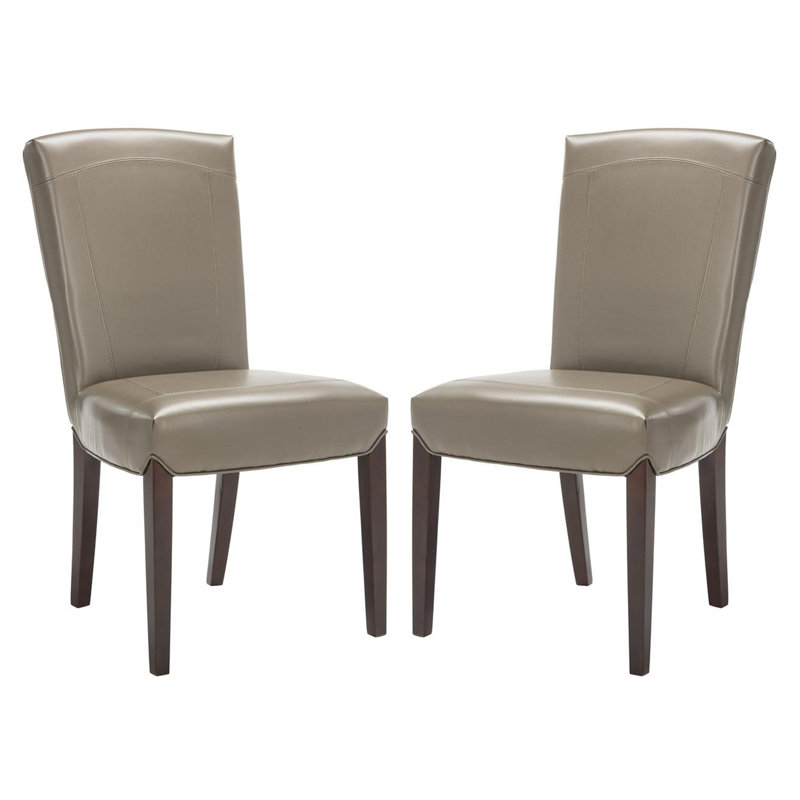 Ensemble de 2 chaises d'appoint en cuir H 19 po, Argile