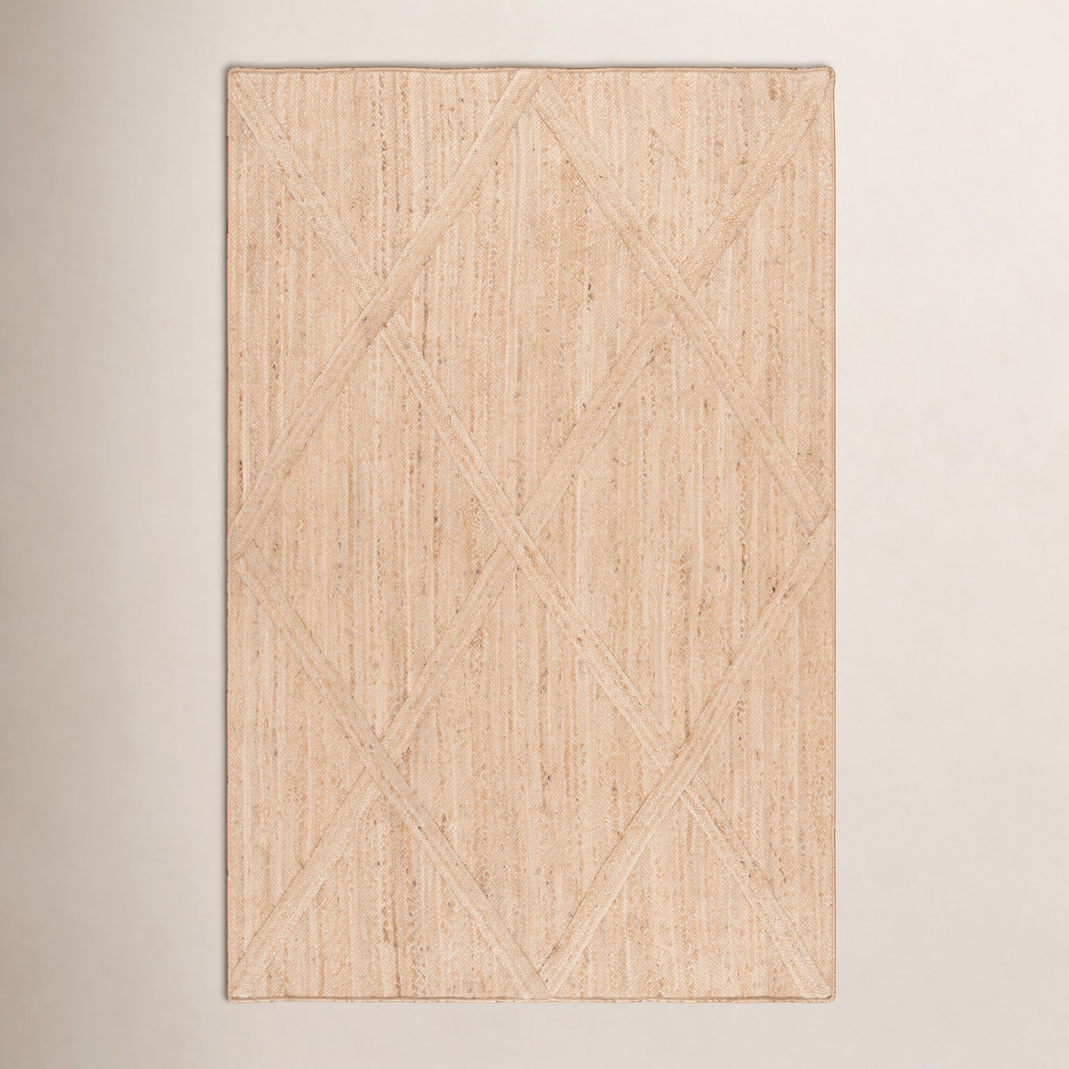 Flatweave Geometric Jute Rug, 5'-0" X 8'-0" Rectangle