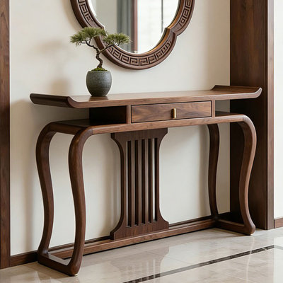 Chinese-style retro simple brown console table