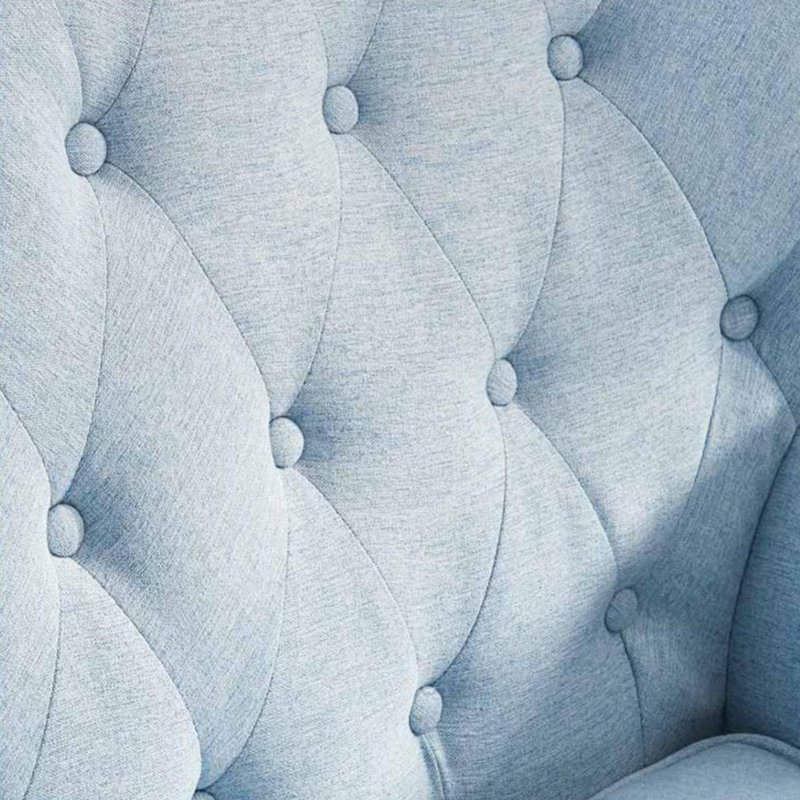 Simple Casual Blue Fabric Sofa