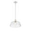 Luminaire suspendu en forme de dôme à 1 lumière en nickel poli Lind Stockholm-1389368166