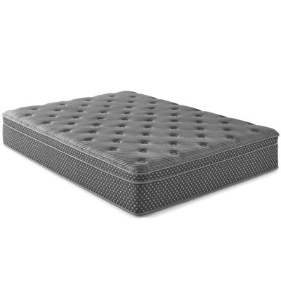 Lit simple 13 po - avec mousse induisant la relaxation, ressorts enveloppés à mémoire de forme à mémoire de forme gélifiée, compatibilité ajustable, housse de protection pour les hanches
