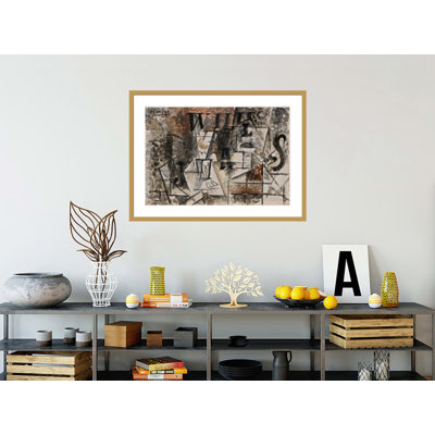 Glass and Packet of Cigarettes (Verre et paquet de cigarettes) by Pablo Picasso -Framed Giclee Print