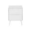 Table d'appoint, table d'appoint, bout, tiroir de rangement, table de chevet, chambre à coucher, salon, stratifié blanc, moderne, contemporain-648495833