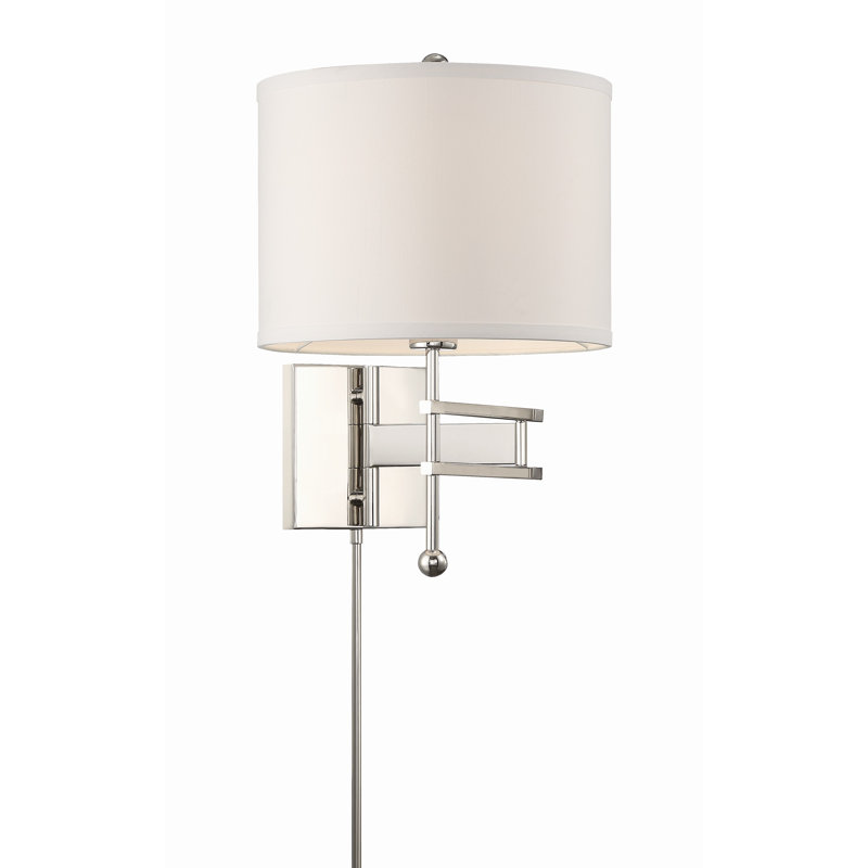 Bras pivotant à 1 lumière à intensité variable Sean, Nickel