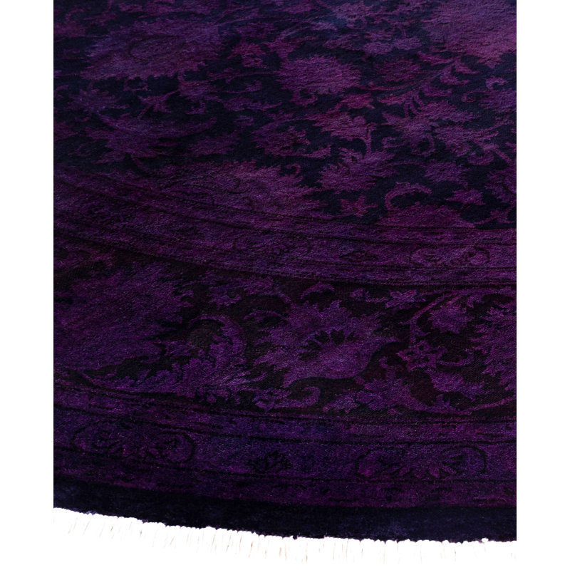 Overdyed One-of-a-Kind 8' 1" x 8' 2" Hand Knotted Area Rug