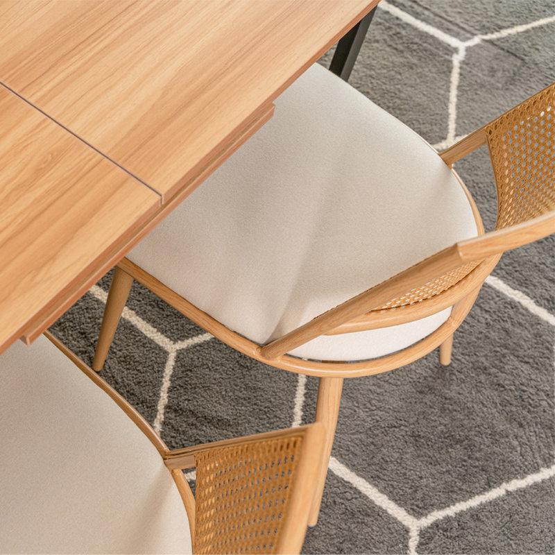 2 Charlanda Dining Chairs, Beige, Oak