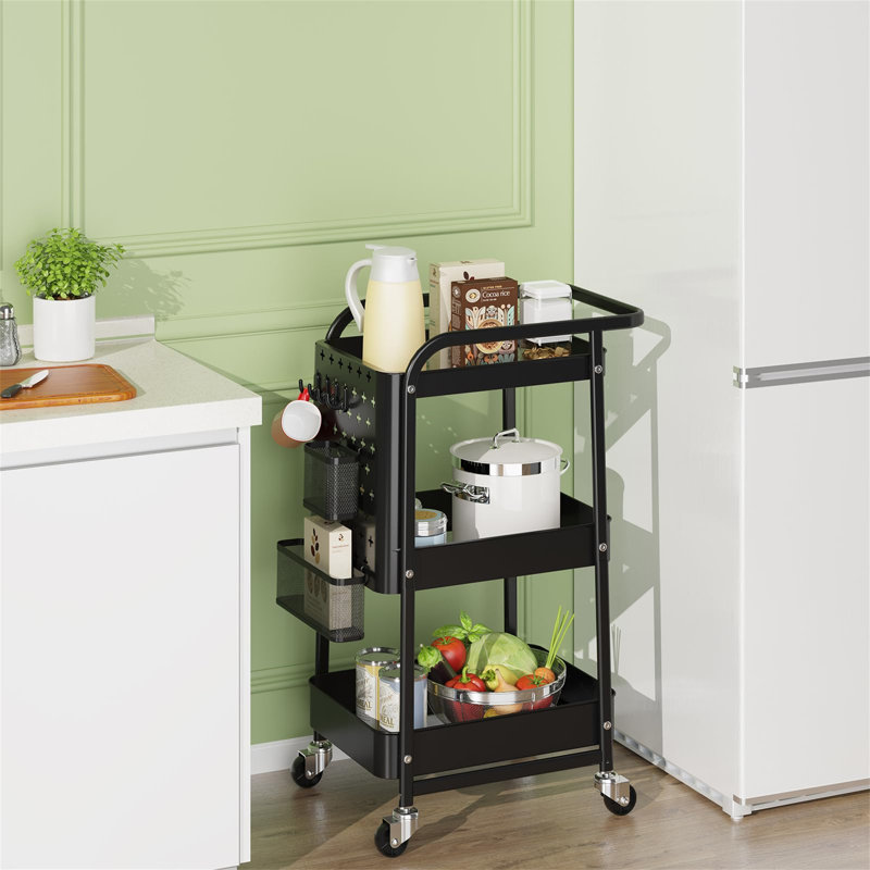 Arunjit Metal Bar Cart,  Black
