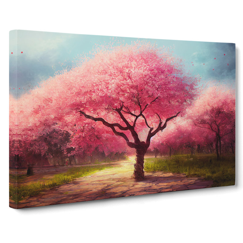Bewitching Cherry Blossom Trees - Wrapped Canvas, 50cm H x 76cm W x 3cm D