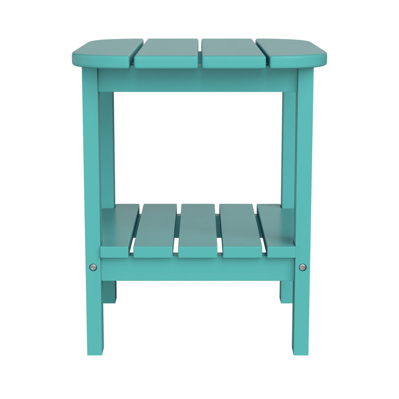 Collis Rectangular Outdoor Side Table , 17'' in. W 17'' in. D, Blue