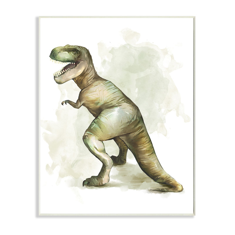 Abdul-Ahad T-Rex Dinosaur Ancient Reptile Roar Art, Wall Plaque, 15" H x 10" W x 0.5" D