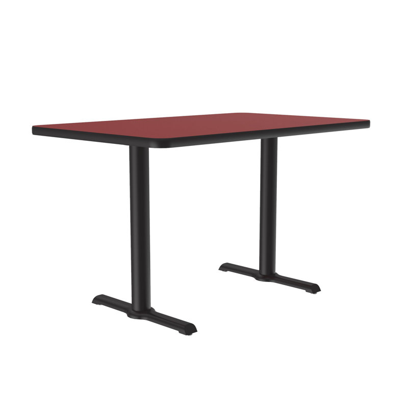 Table de salle de pause, l 60 po x P 30 po, Rouge
