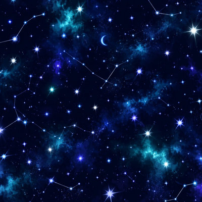 Peel and Stick Wallpaper Night Sky Stars Constellations Blue Nebulae Contact Paper Removable Self Adhesive Wall Mural Wall Decor for Bedroom Kitchen Cabinets 17.7in x 118in
