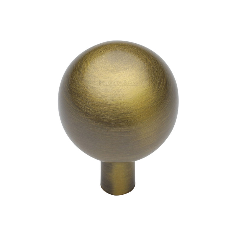 Heritage Brass Cabinet Knob Sphere Design, 2.8cm
