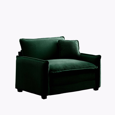 Comfortable Single Deep Seat Sofa With One Pillow For Living Room by Ebern Designs