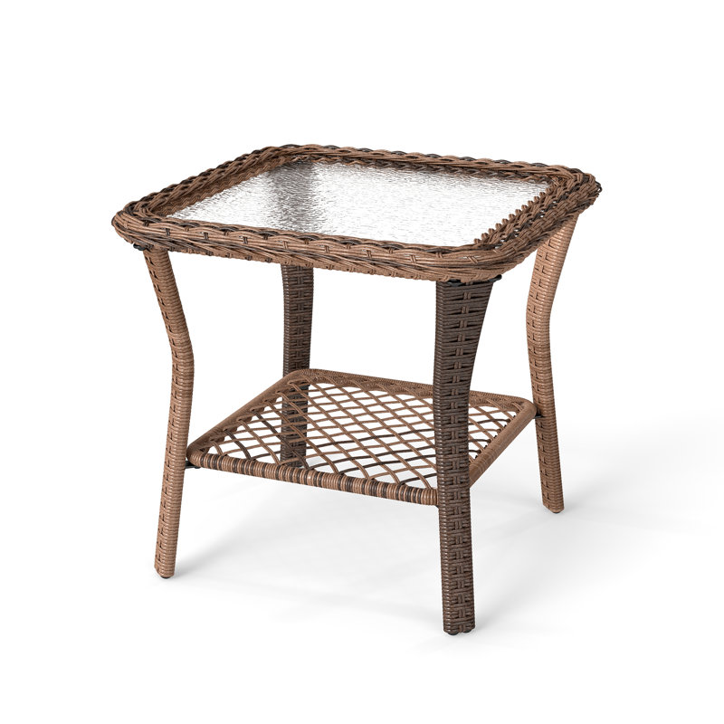 Patio Wicker Side Table