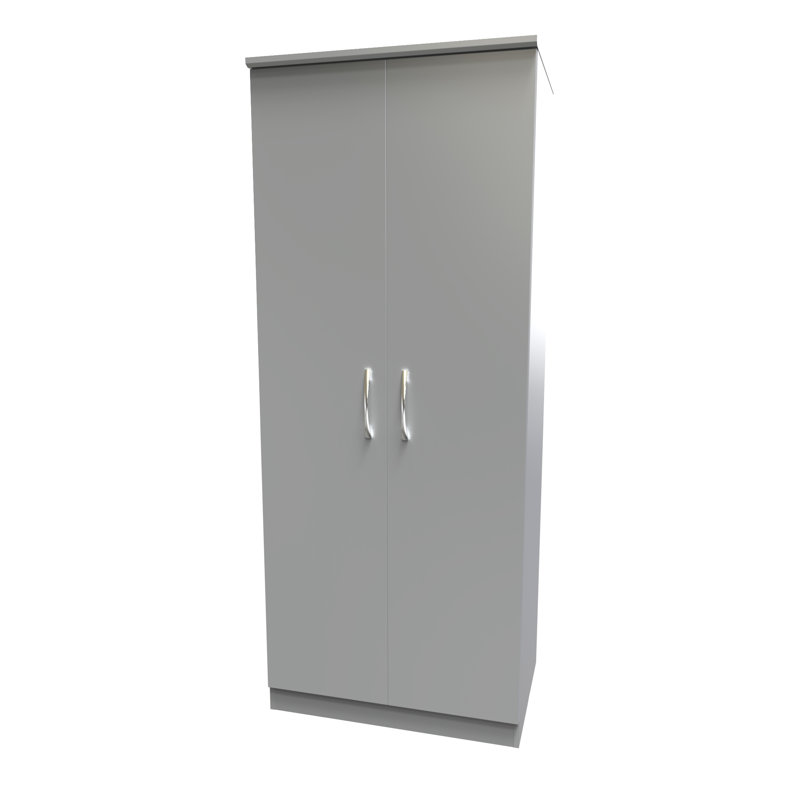 Fully Assembled Avon 2 Door Wardrobe, Dusk Grey