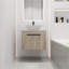 Ensemble de meuble-lavabo moderne 24 po avec lavabo en céramique et meuble-lavabo mural en chêne blanc