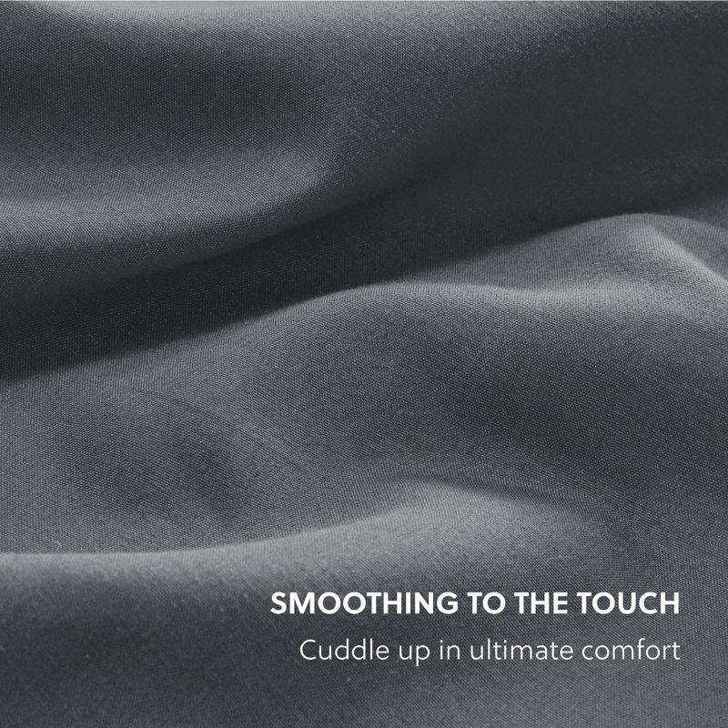 Moonlight Bedding Double Fitted Sheet - 25cm Deep Pockets Ultra Soft Brushed Microfiber Charcoal - View #8