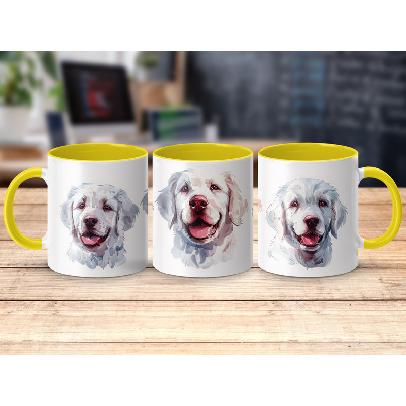 Cute Golden Retriever Design 11oz Coffee Mug, 4