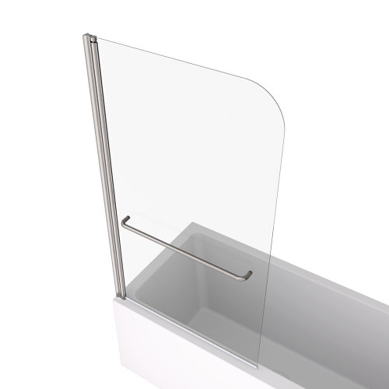 Pare-baignoire baignoire avec verre trempé, Chrome