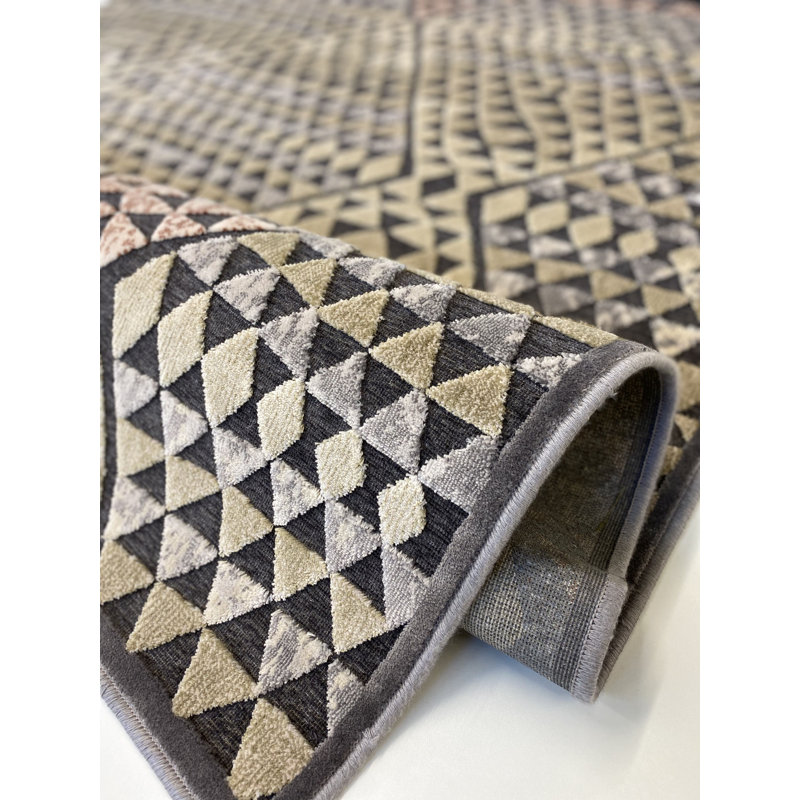 Mclin Geometric Viscose Area Rug, Rectangle 160 x 230cm
